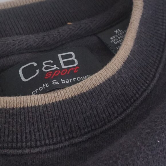 Vintage '90S Croft & Barrow Brown Embroidered Golf Crewneck Sweater XL - Picture 6 of 10